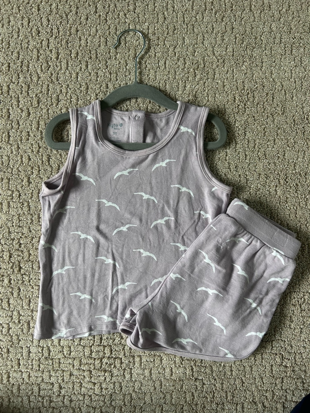 Kyte BABY tank and shorts set in Seagull
